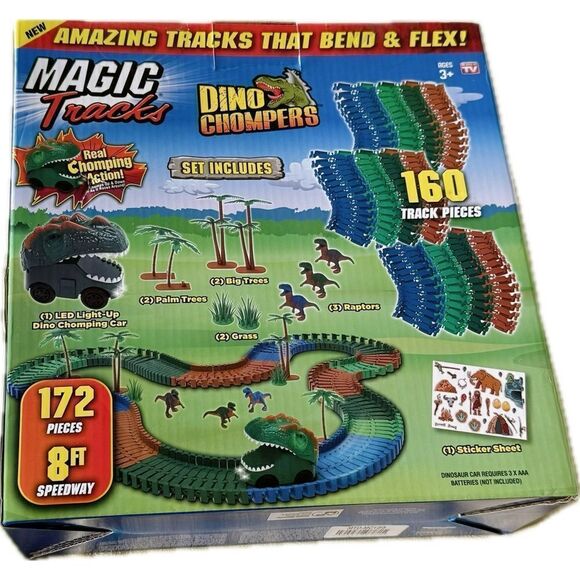 Magic Tracks Dino Chompers, 8 Feet of Track with Real Chomping Action
Dino - Picture 4 of 9